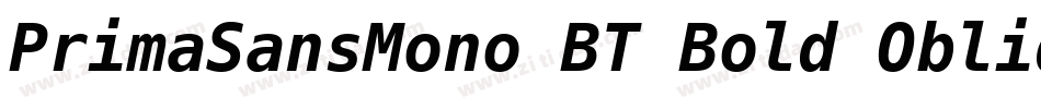 PrimaSansMono BT Bold Oblique字体转换